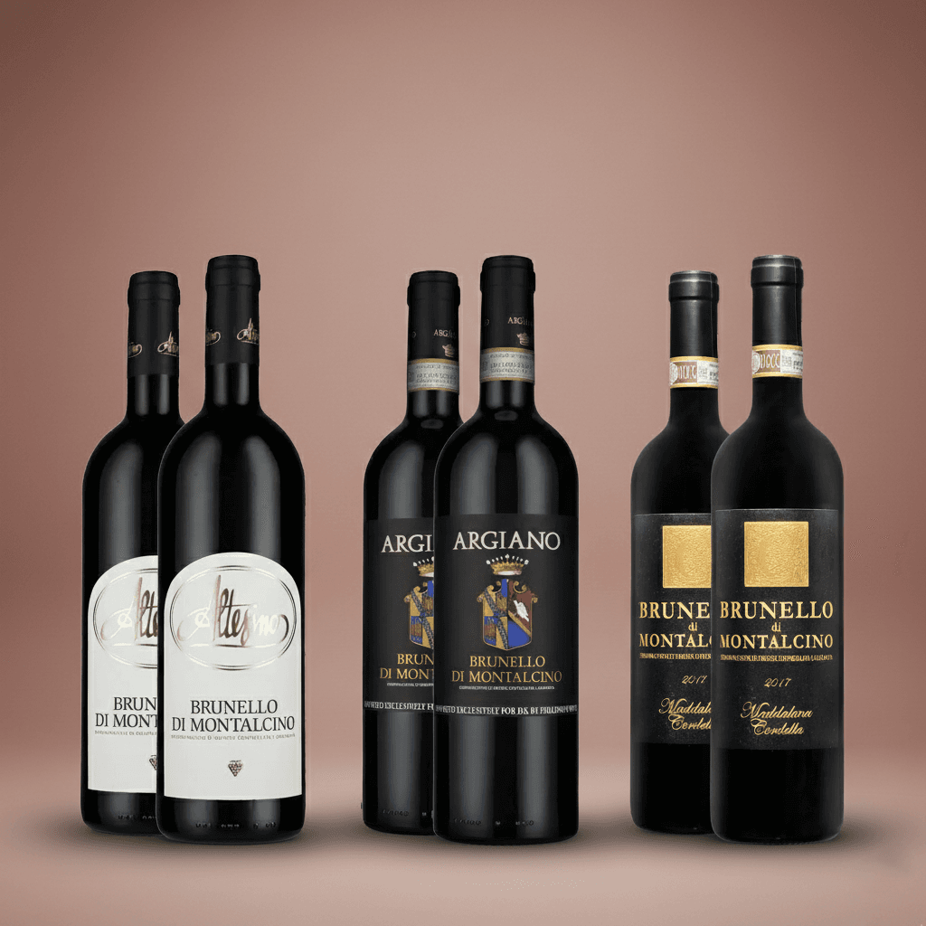 Brunello di Montalcino-lådan flaska
