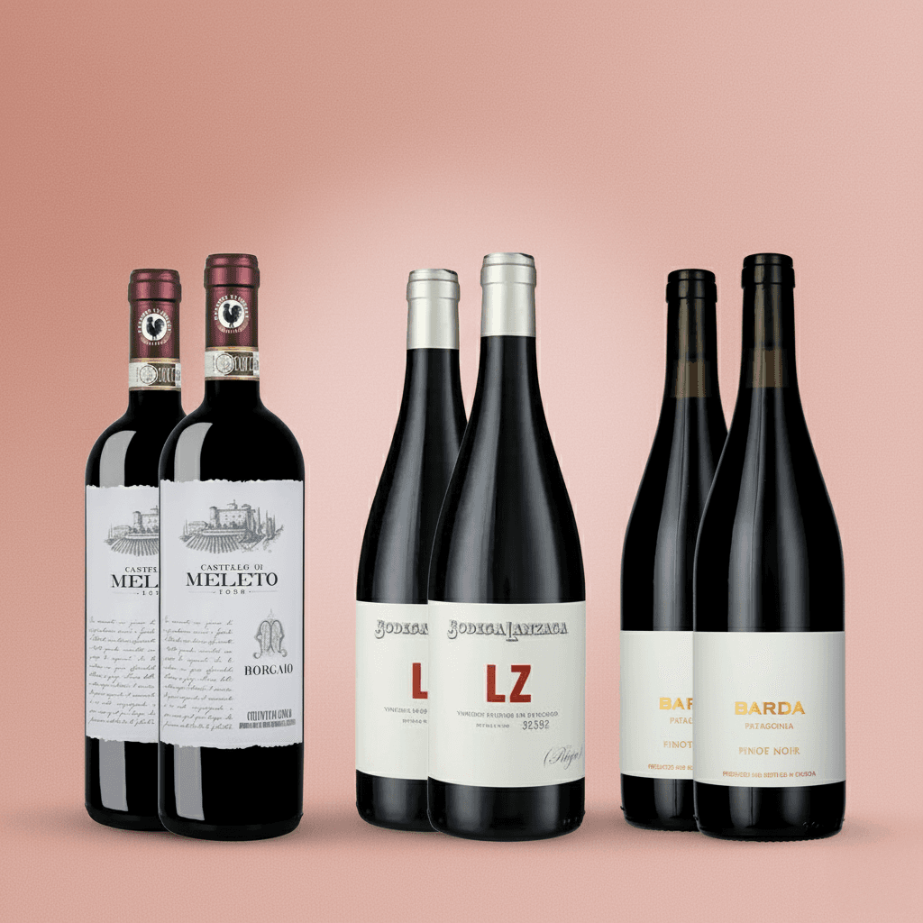 Tre ekologiska röda flaska