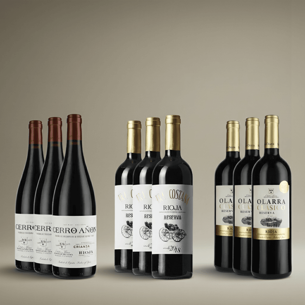 Rioja: Reserva & Crianza-lådan flaska
