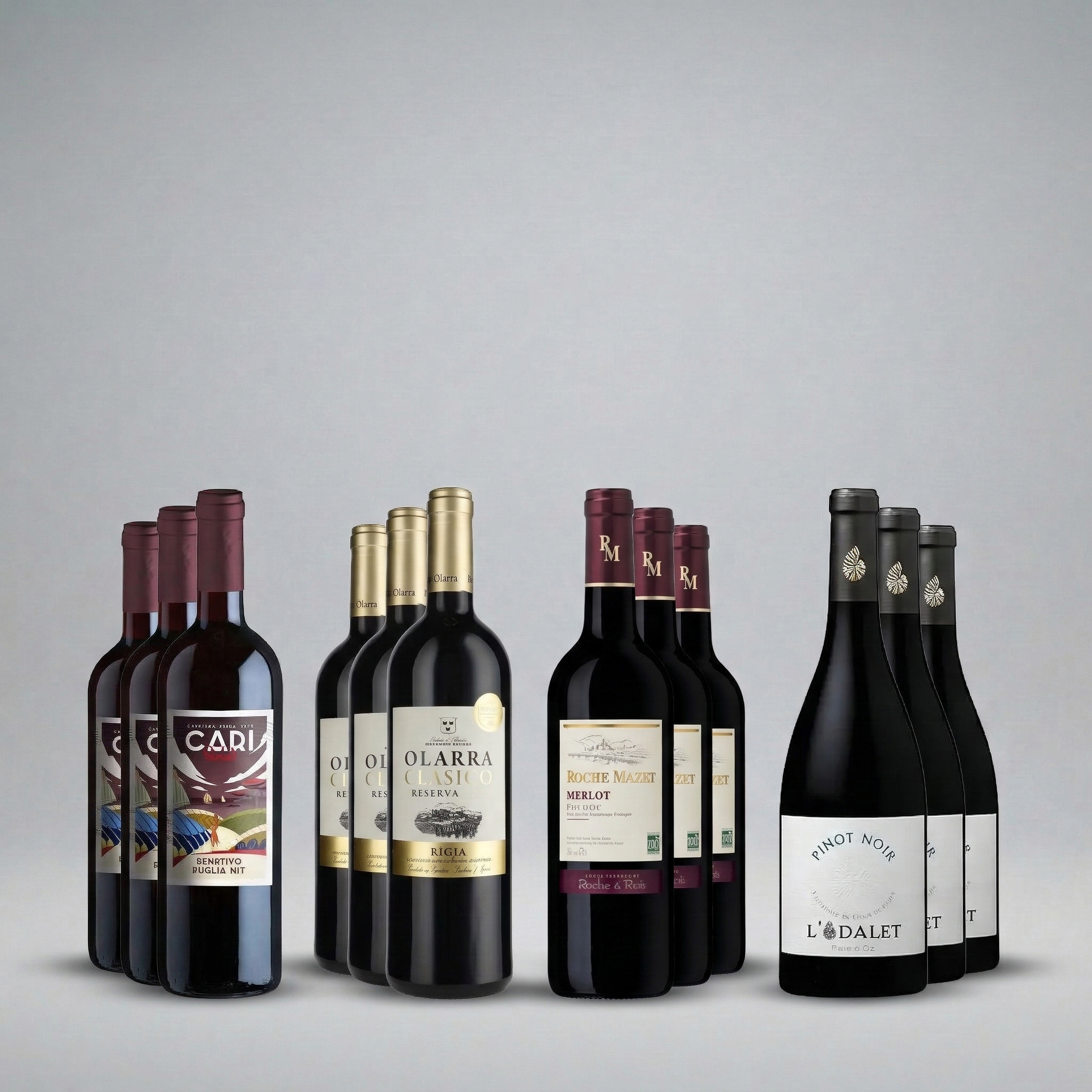 Blandlåda, Upptäckarlådan - Primitivo, Rioja, Pinot och Merlot - 12 flaskor