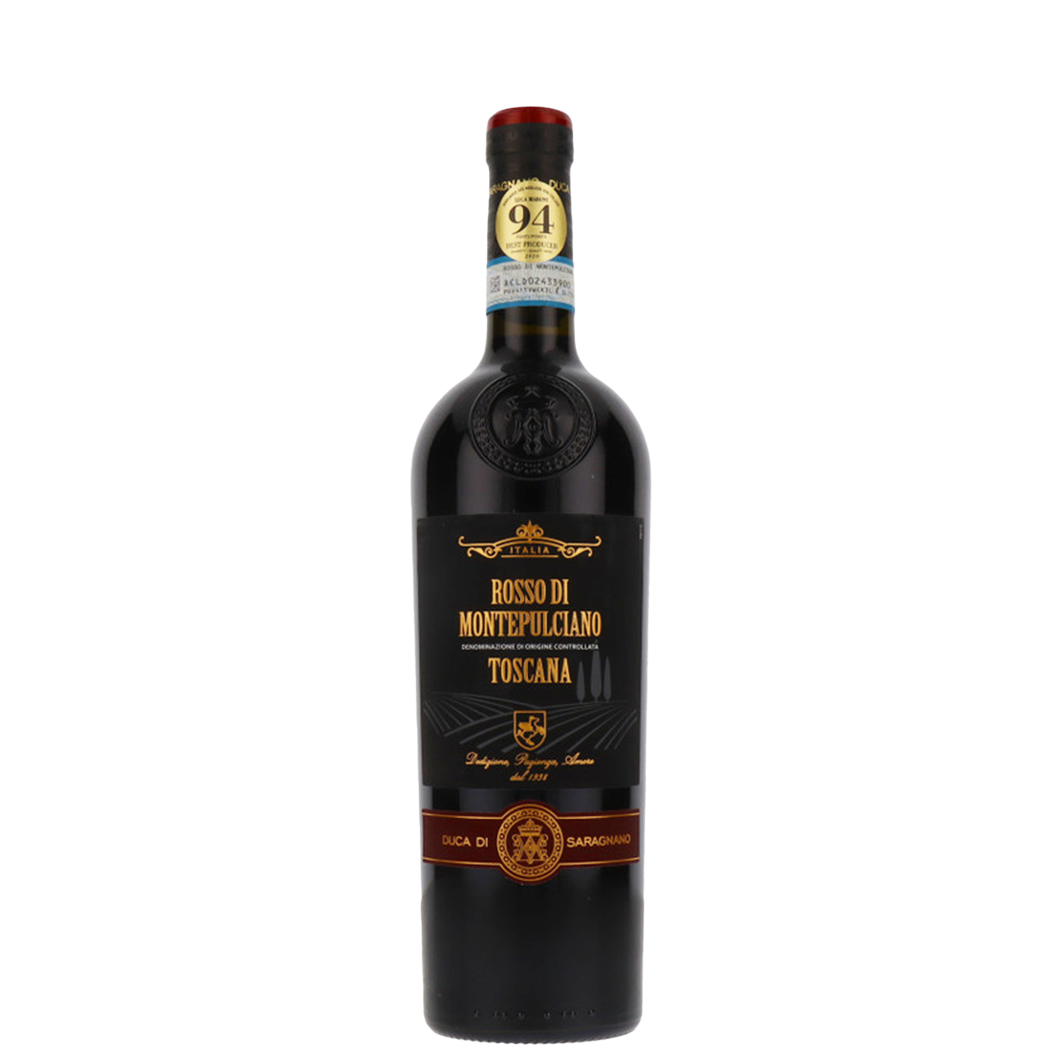 Duca di Saragnano, Rosso di Montepulciano DOC flaska